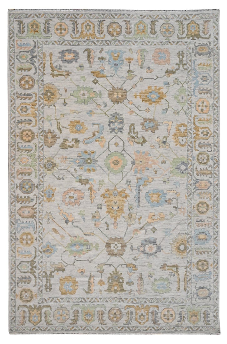 12.1 x 18.2 Handmade Oushak Rug in Premium Wool Neutrals (1 of 15)
