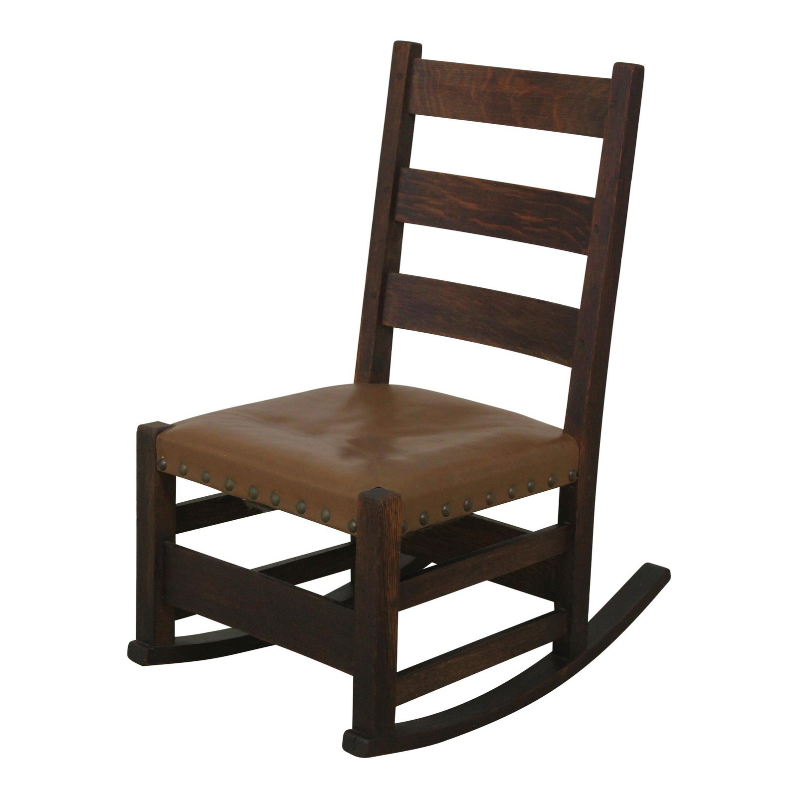 Gustav Stickley Signed Mission Oak Rocker C.1900-1910 Arts & Crafts (1 of 10)