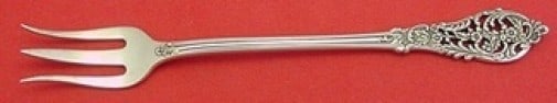 Dominick & Haff Trianon Pierced Sterling Silver Cocktail Fork: Dominick & Haff Trianon Pierced Sterling Silver Cocktail Fork This exquisite cocktail fork features the elegant Trianon Pierced pattern by Dominick & Haff. Crafted from high-quality sterling silver, i