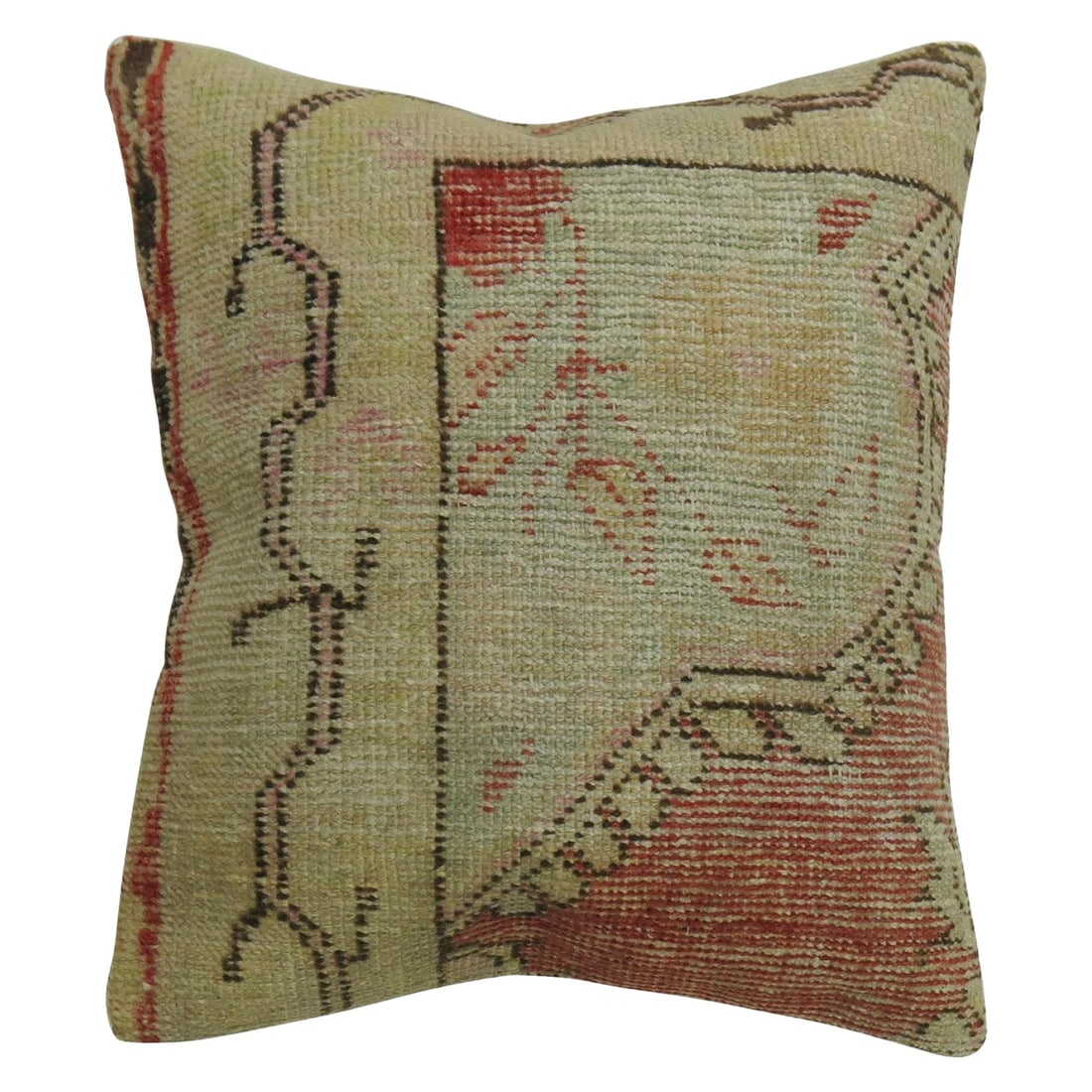 Zabihi Collection Turkish Oushak Pillow Red Beige Green 17x19: Zabihi Collection Turkish Oushak Pillow Red Beige Green 17x19 Add a touch of elegance to your home with this stunning pillow crafted from a Turkish Oushak rug. Featuring a vibrant palette of red, beig