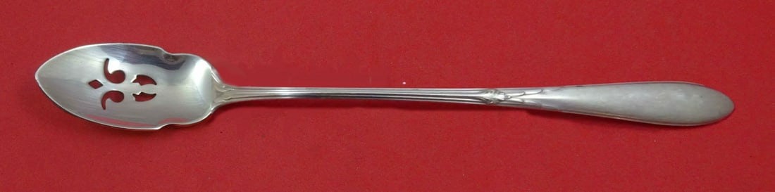 Gorham Rose Marie Sterling Silver 7.375 Inch Olive Spoon Custom Pierced: Gorham Rose Marie Sterling Silver 7.375 Inch Olive Spoon Custom Pierced This exquisite olive spoon is crafted in sterling silver and features the elegant "Rose Marie" pattern by Gorham. Measuring 7 3/