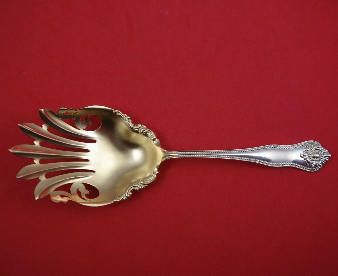 Lexington Sterling Silver Ice Spoon by Knowles Mount Vernon Goldwashed 8 1/8" (1 of 2)