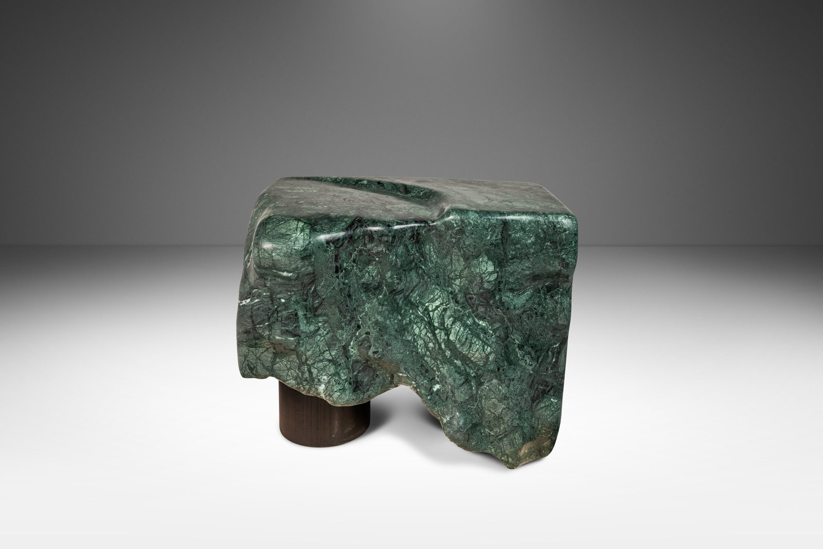 Unique Hand-Carved Green Marble Sculpture by Mark Leblanc 2023: Unique Hand-Carved Green Marble Sculpture by Mark Leblanc 2023 This stunning Abstract Organic Modern Sculpture is hand-carved from pure, solid Guatemalan Green Marble by the talented Mark Leblanc for 