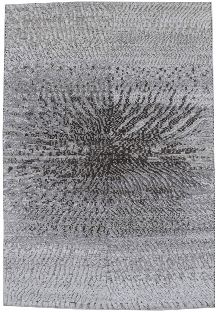 Handmade Modern Abstract Wool Rug 5'5 x 7'11 Multicolor Rectangle: Handmade Modern Abstract Wool Rug 5'5 x 7'11 Multicolor Rectangle This handmade modern area rug features a multicolored abstract pattern with shades of ivory, brown, grey, tan, and more. Expertly craf