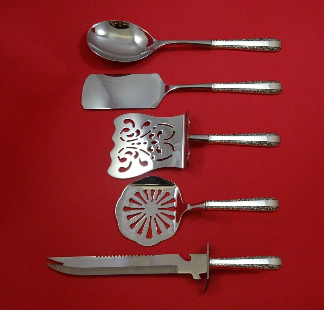 Towle Candlelight Sterling Silver 5pc Brunch Serving Set Custom Made: Towle Candlelight Sterling Silver 5pc Brunch Serving Set Custom Made Elevate your brunch gatherings with this exquisite 5-piece serving set in the Candlelight pattern by Towle. Crafted from sterling s