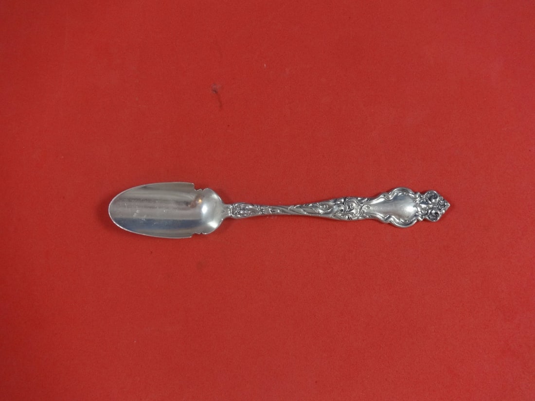 Wallace Eton Sterling Silver Cheese Scoop 7 7/8 Inches: Wallace Eton Sterling Silver Cheese Scoop 7 7/8 Inches This exquisite cheese scoop is part of the Eton pattern by Wallace, crafted from high-quality sterling silver. Measuring 7 7/8 inches, this servi