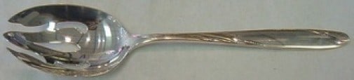 Gorham Willow Sterling Silver Pierced Slotted Spoon 8 1/2: Gorham Willow Sterling Silver Pierced Slotted Spoon 8 1/2 This is a sterling silver slotted serving spoon in the Willow pattern by Gorham. Made in the United States, this piece features a pierced desi