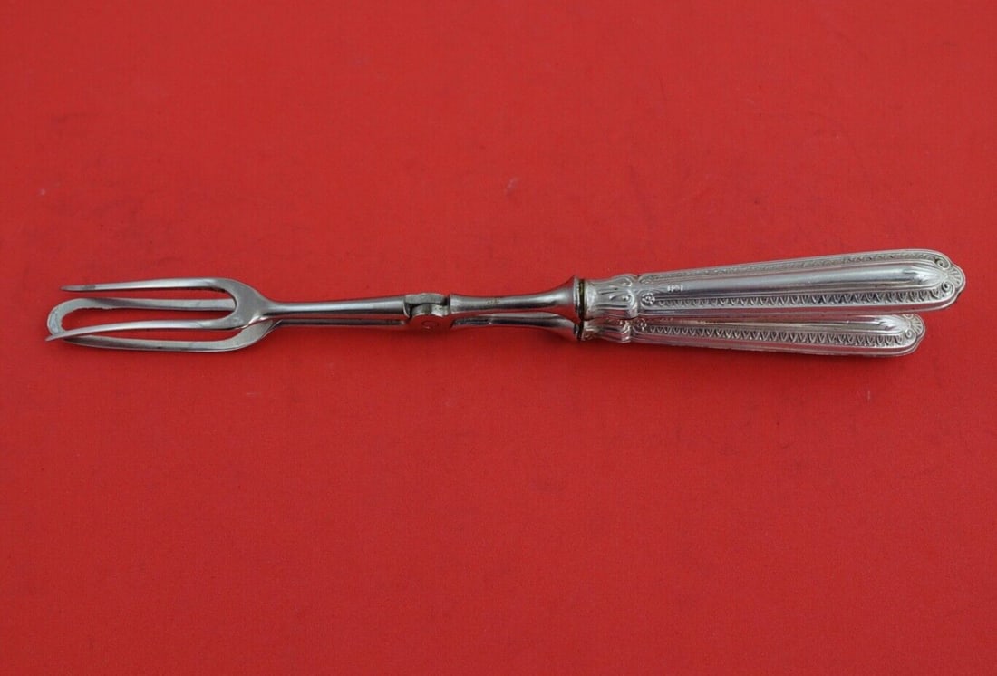 Italian .800 Silver Empire Salad Ice Serving Tong 8 3/8" (1 of 2)
