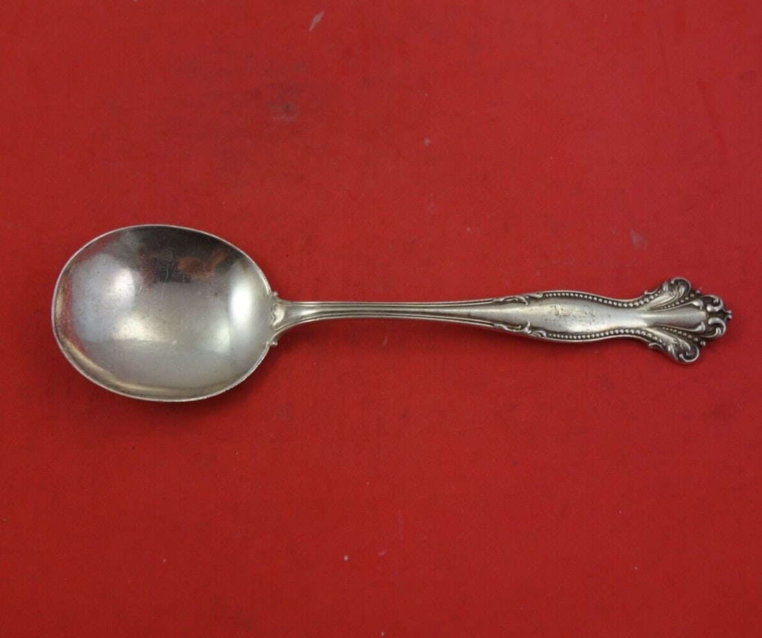 Mount Vernon Hope Sterling Silver Cream Soup Spoon 6.5 inches (1 of 2)