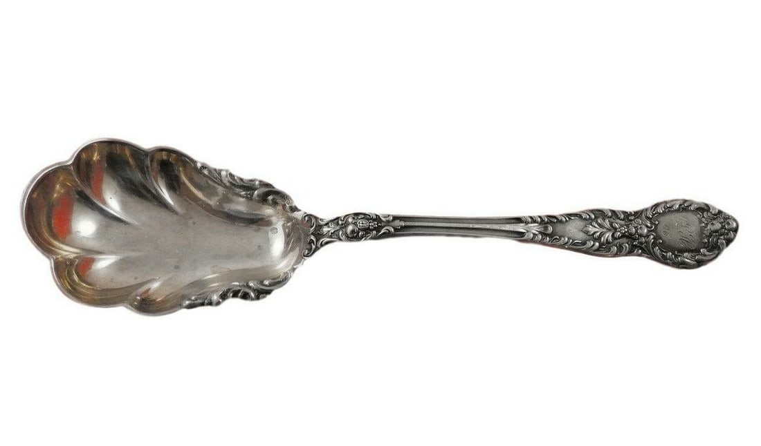 Mount Vernon Pomona Sterling Silver Preserve Spoon 7 3/8 inches (1 of 2)