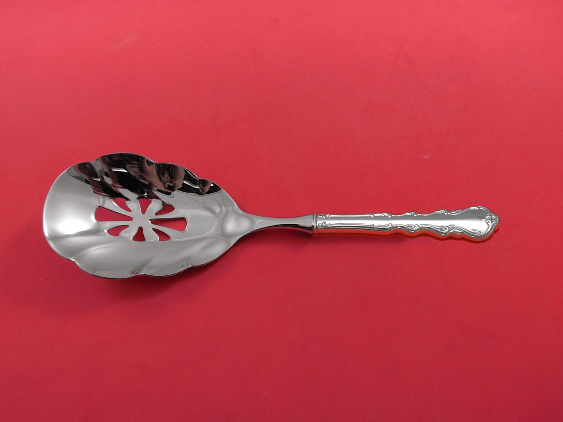 International Silver Angelique Sterling Silver Vegetable Spoon 10 Inch Custom Made (1 of 3)
