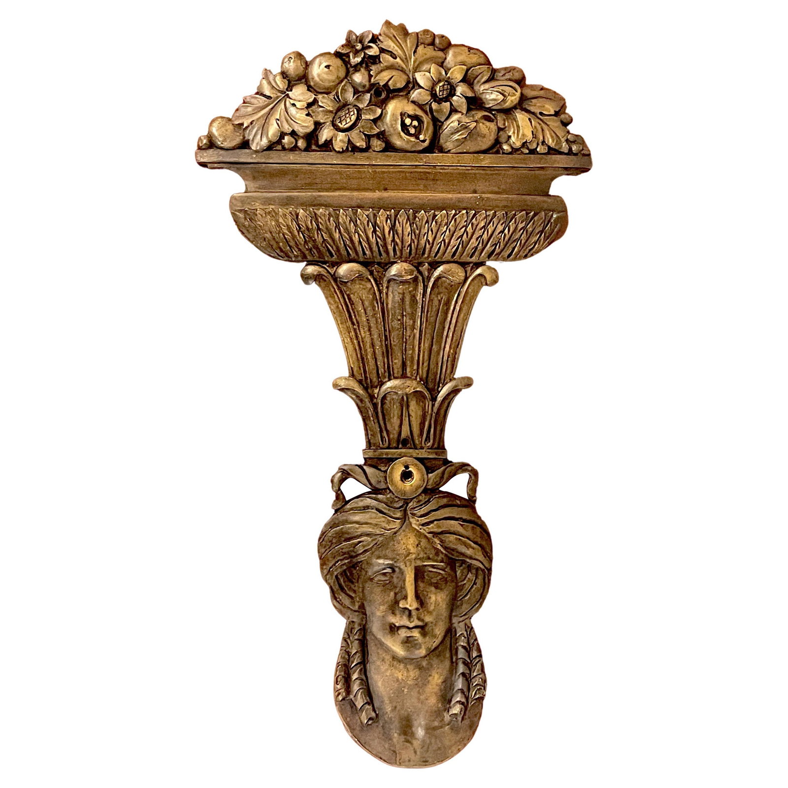 Large Patinated Bronze Roman Architectural Element Goddess Design (1 of 14)