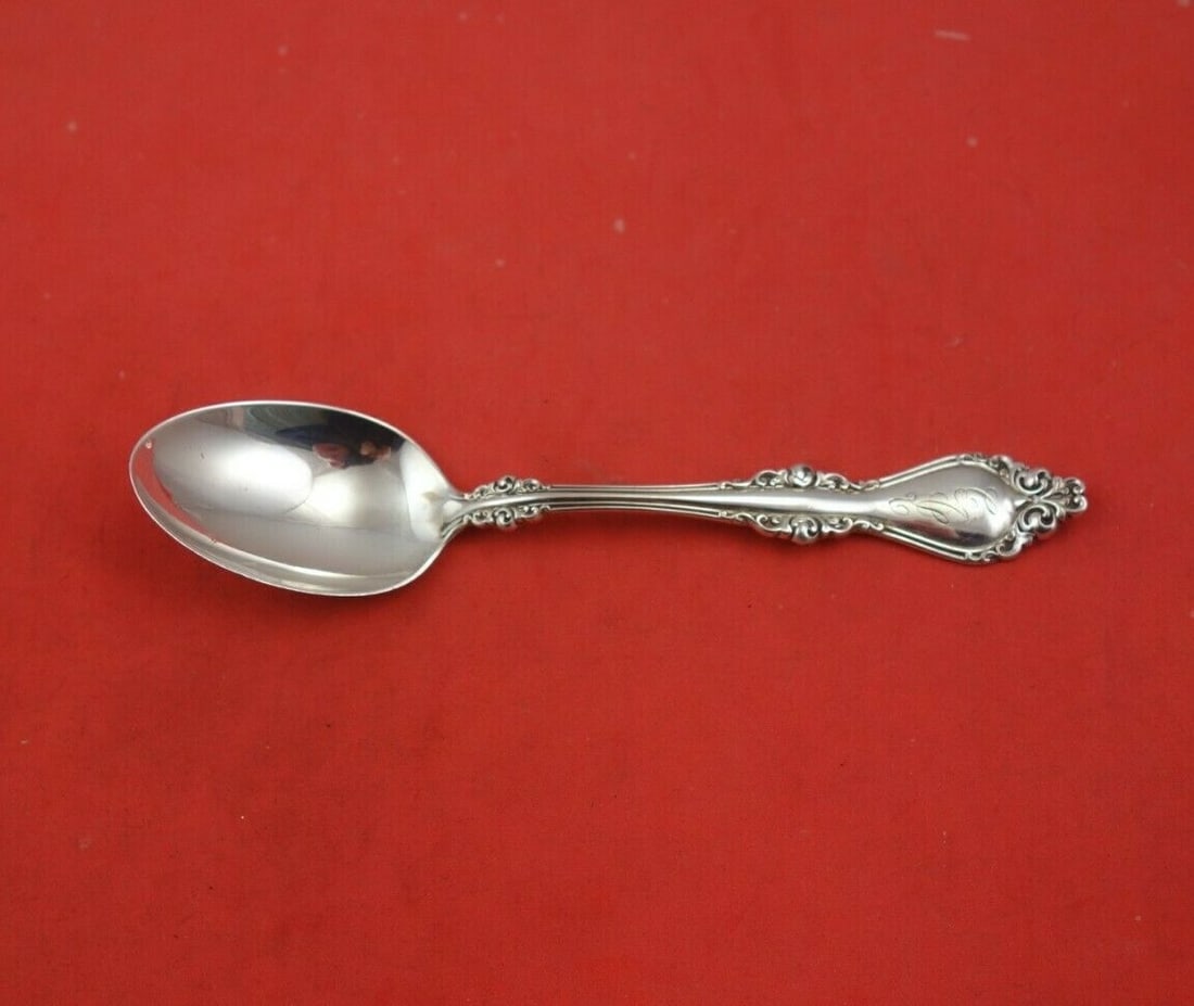 Alvin Lorraine Sterling Silver Teaspoon 5 3/4 Inches Monogrammed Flatware (1 of 3)