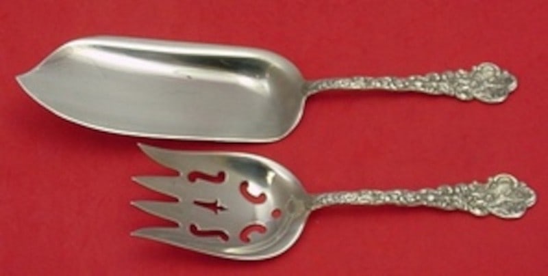 Gorham Versailles Sterling Silver Trout Server and Fork Set (1 of 1)