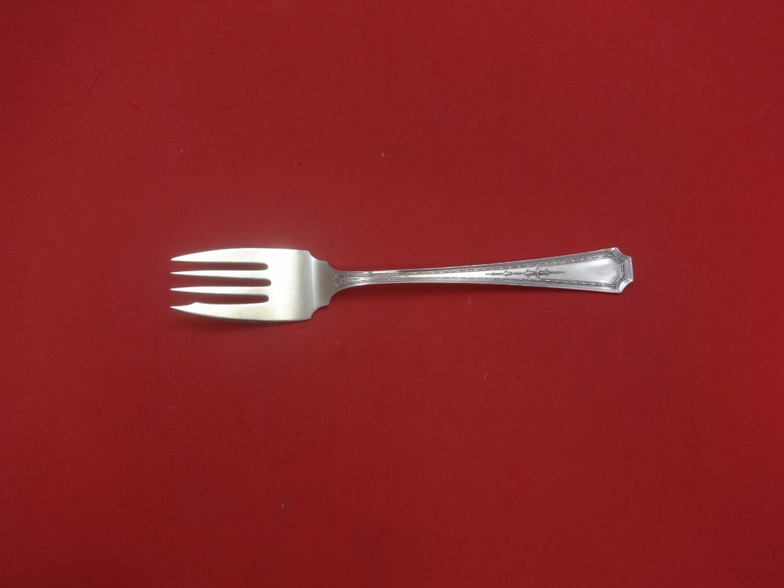Sterling Silver Salad Fork Durgin Colfax Gold Washed 6 1/2: Sterling Silver Salad Fork Durgin Colfax Gold Washed 6 1/2 A Colfax salad fork by Durgin-Gorham in sterling silver with a gold washed finish. This piece dates to the 1900-1940 period, is not monogramm