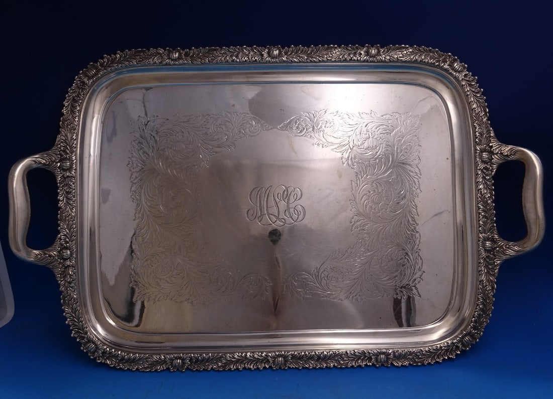 Tiffany & Co. Art Nouveau Sterling Silver Tea Tray Chrysanthemum Pattern Circa 1890 (1 of 6)