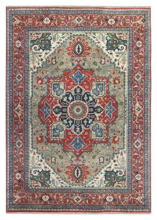 Vibrant 8 x 10 Serapi Handmade Rug with Geometric Patterns: Vibrant 8 x 10 Serapi Handmade Rug with Geometric Patterns Free continental US Shipping Enhance your living space with this stunning 8 x 10 Serapi Handmade Rug, featuring bold geometric patterns and v