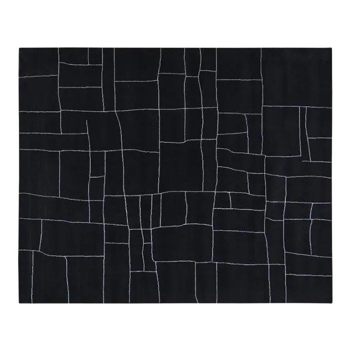 8'2" x 10' Hand-Knotted Wool Rug Moroccan Beni Ourain Design: 8'2" x 10' Hand-Knotted Wool Rug Moroccan Beni Ourain Design This Moroccan Beni Ourain rug is hand-knotted from wool using traditional techniques, blending classic craftsmanship with a modern design s