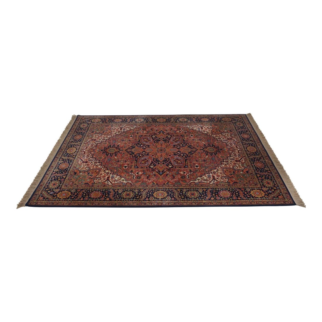 Heriz Pattern 726 Red Oriental Area Rug 104x155 Karastan (1 of 10)