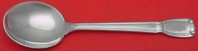 Tiffany & Co Castilian Sterling Silver Cream Soup Spoon 6 7/8 in: Tiffany & Co Castilian Sterling Silver Cream Soup Spoon 6 7/8 in This exquisite cream soup spoon is crafted from sterling silver and features the elegant Castilian pattern by Tiffany & Co. Measuring 6