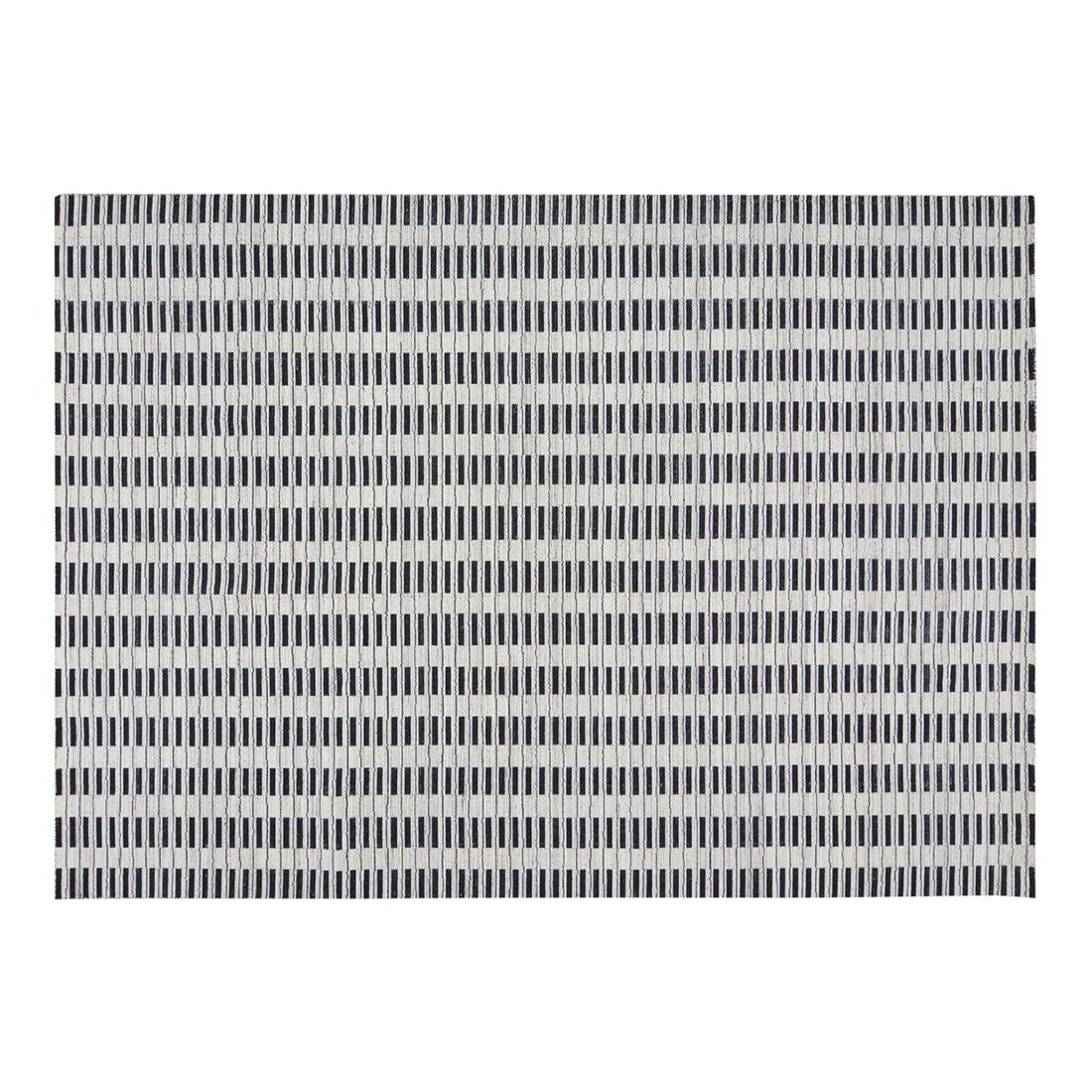 8'2 x 10' Hand-Knotted Wool Area Rug with Contemporary Indian Design: 8'2 x 10' Hand-Knotted Wool Area Rug with Contemporary Indian Design This hand-knotted wool rug showcases traditional craftsmanship combined with a modern design sensibility. Its soft texture and dura