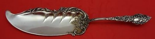 Unger Passaic Sterling Silver Fish Server 10 3/4 Inch Monogrammed: Unger Passaic Sterling Silver Fish Server 10 3/4 Inch Monogrammed Sterling silver fish server featuring the Passaic pattern by Unger. Measures 10 3/4 inches in length and includes monogramming variati