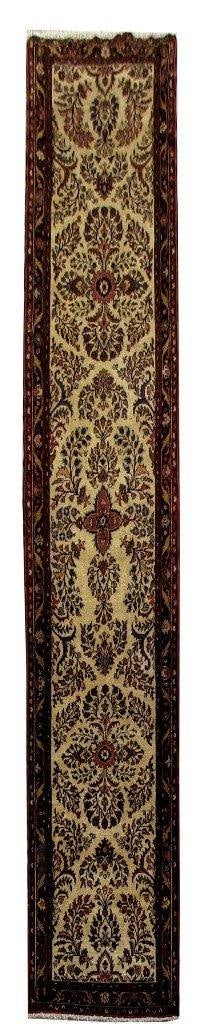 Exquisite 2'8" x 12'10" Ivory Persian Hamadan Runner Handmade Wool Rug (1 of 6)