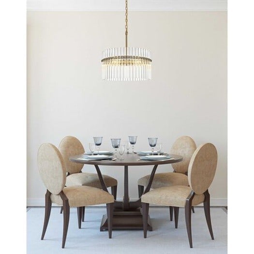 Paulina 20 in 4 Light Satin Gold Glass Chandelier (1 of 11)