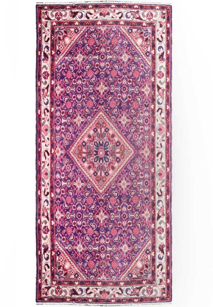 5'4" x 10' Navy Blue Semi-Antique Persian Herati Runner Handmade Wool: 5'4" x 10' Navy Blue Semi-Antique Persian Herati Runner Handmade Wool Free continental US Shipping Discover the exquisite 5' 4" x 10' Navy Blue Semi-Antique Persian Herati Runner, a remarkable piece t
