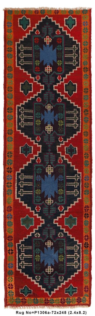 2.4 x 8.2 Feet Wool Tribal Runner Rug: 2.4 x 8.2 Feet Wool Tribal Runner Rug Free continental US Shipping Enhance your space with this beautifully crafted 2.4 x 8.2 wool narrow tribal runner. Featuring intricate tribal patterns, this runne
