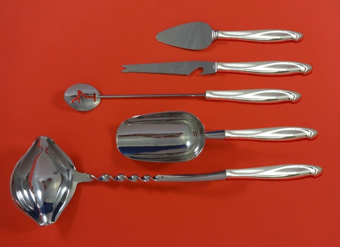 Reed & Barton Sterling Silver 5-Piece Cocktail Party Bar Set (1 of 1)