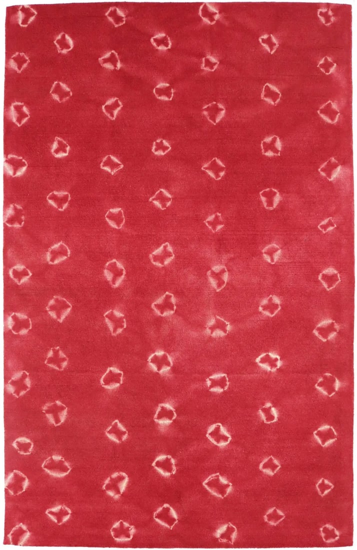 Fuchsia Wool Area Rug Hand-Tufted Modern Abstract 5x8 Foot Rectangle: Fuchsia Wool Area Rug Hand-Tufted Modern Abstract 5x8 Foot Rectangle This contemporary hand-tufted area rug features a vibrant fuchsia tie-dye design, adding a modern touch to any space. Crafted from 