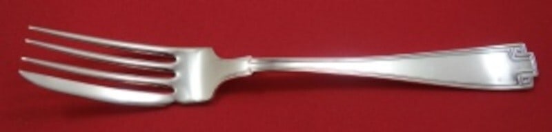 Gorham Etruscan Sterling Silver Custom Fish Fork 7 Inch: Gorham Etruscan Sterling Silver Custom Fish Fork 7 Inch This exquisite 7" fish fork is crafted in sterling silver and features the elegant Etruscan pattern by Gorham. The fork is custom made and showc