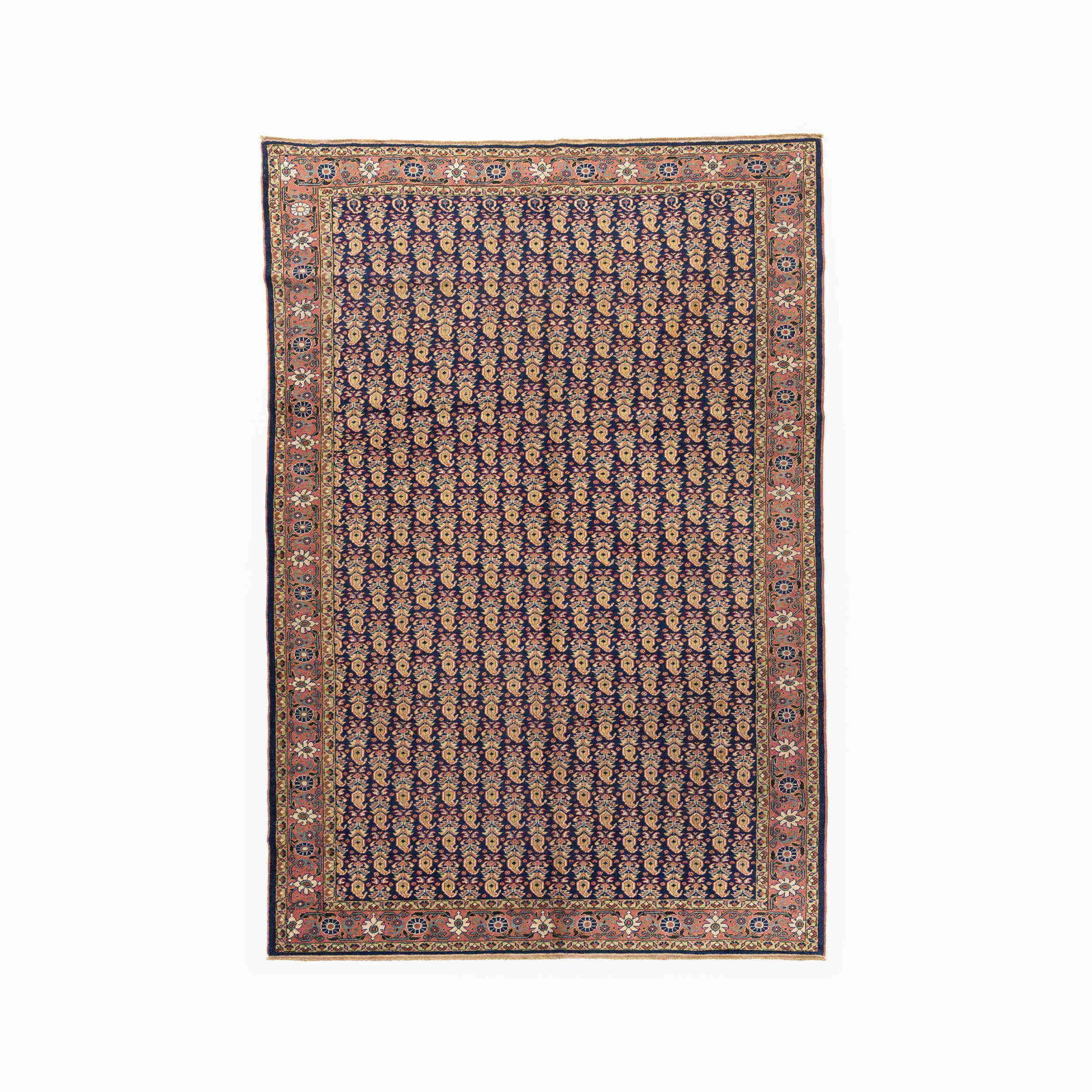 Authentic Handmade Kayseri Wool on Cotton Carpet 78 x 114.2 Inch: Authentic Handmade Kayseri Wool on Cotton Carpet 78 x 114.2 Inch This authentic handmade Kayseri carpet showcases exquisite craftsmanship, featuring a unique blend of wool on cotton. The carpet is met