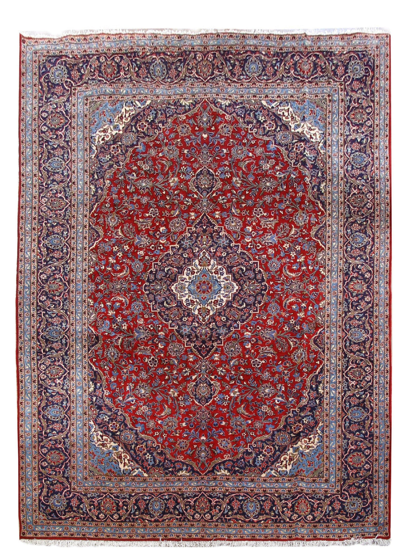 Authentic 9.8 x 13 Persian Kashan Rug Handmade in Iran: Authentic 9.8 x 13 Persian Kashan Rug Handmade in Iran Free continental US Shipping Enhance your space with this exquisite 9.8 x 13 feet authentic Persian Kashan rug, handcrafted by skilled artisans i