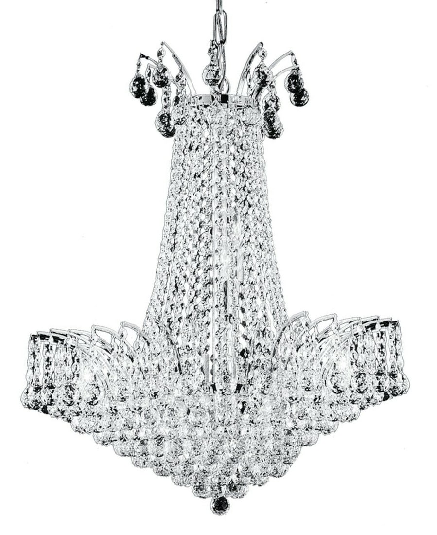 Artistry Victoria 11-Light Chrome Crystal Chandelier 24 Inch: Artistry Victoria 11-Light Chrome Crystal Chandelier 24 Inch This modern chandelier features 11 lights and is crafted with Grand King K9-cut crystal balls and a chrome-plated finish, offering a striki