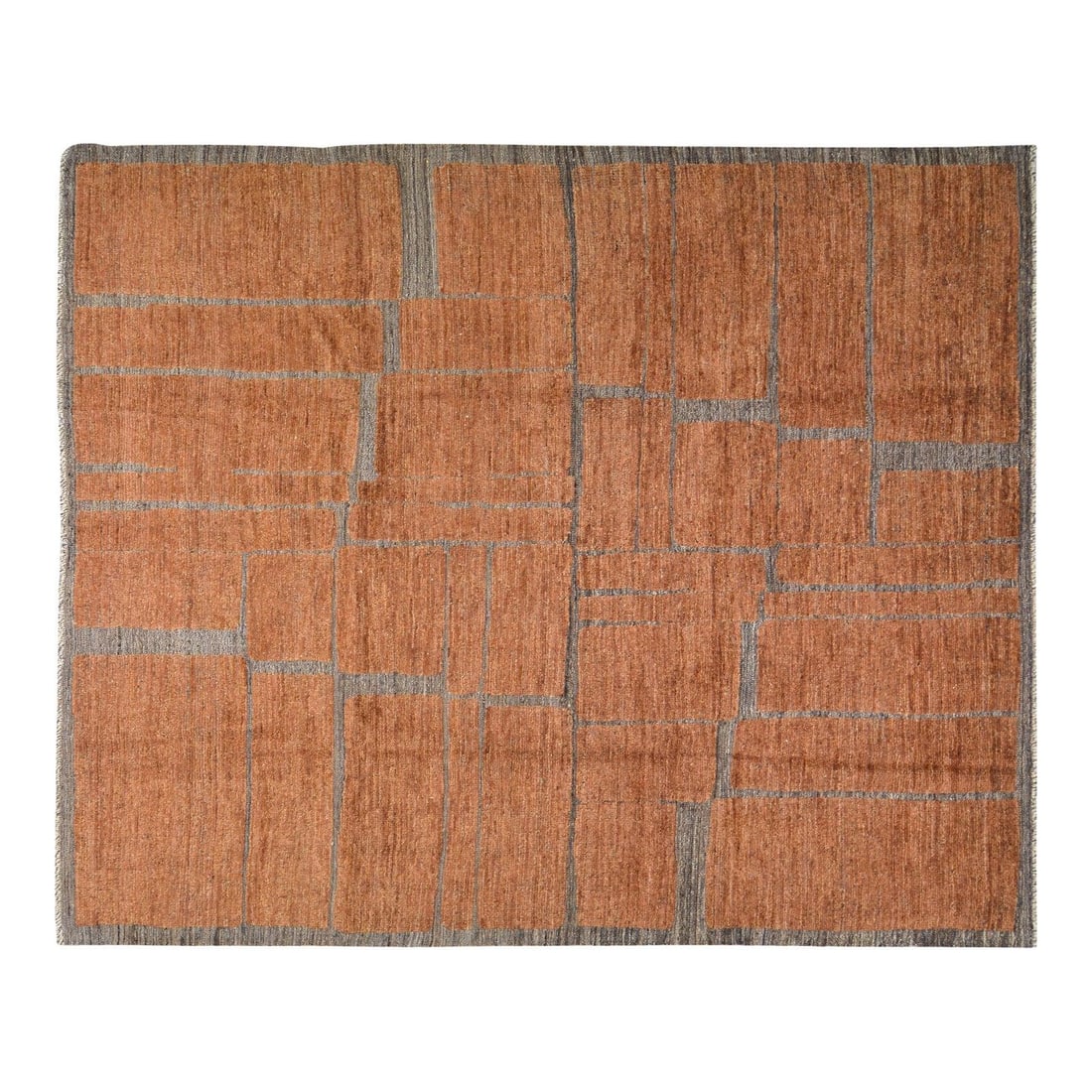9'3" x 12'4" Wool Area Rug Hand Knotted Moroccan Design (1 of 4)