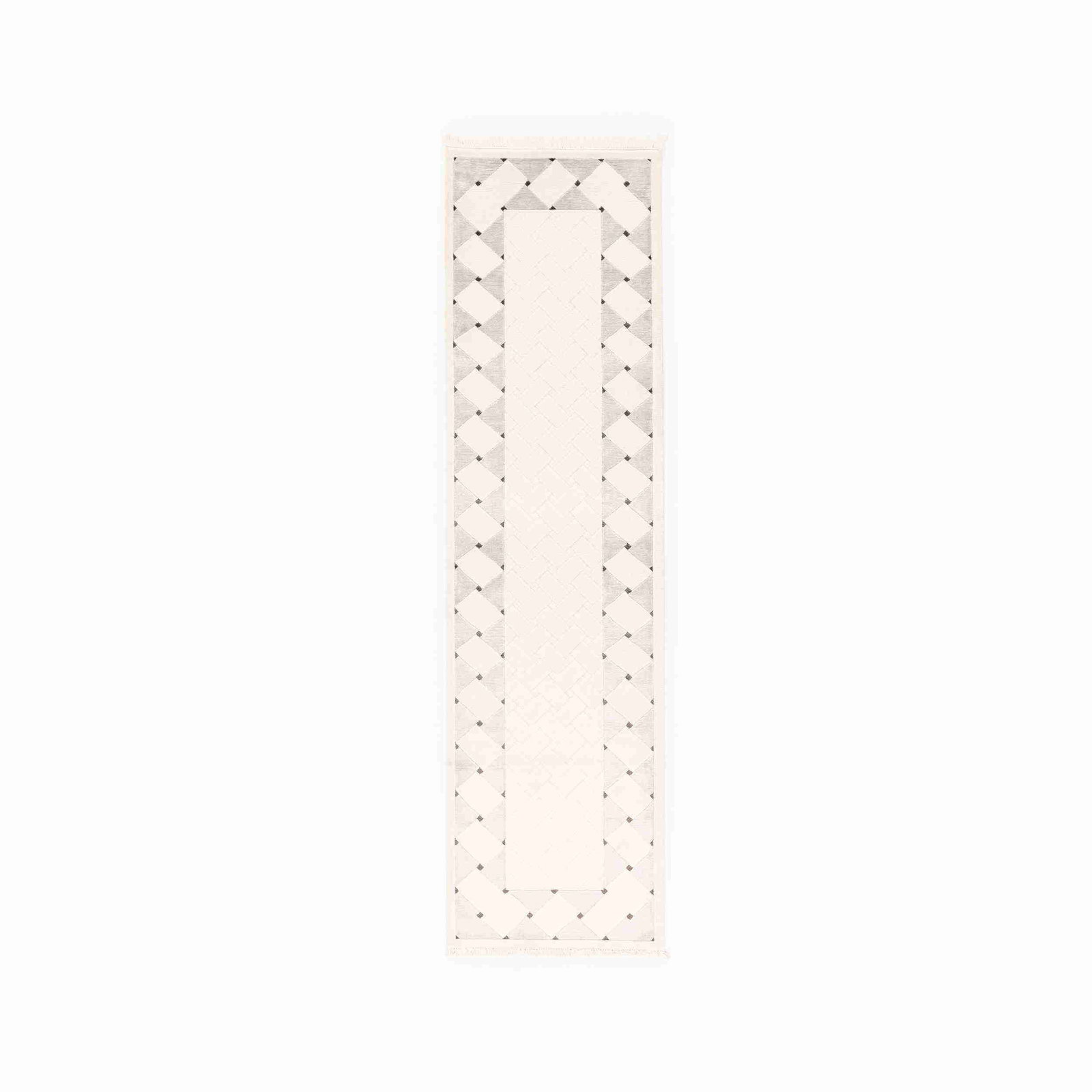 Authentic Handmade Modern Wool on Cotton Carpet 31.9 x 117.3 Inches: Authentic Handmade Modern Wool on Cotton Carpet 31.9 x 117.3 Inches This Authentic Handmade Modern Carpet is crafted from high-quality wool on cotton, showcasing a beautiful design. The weaving techni