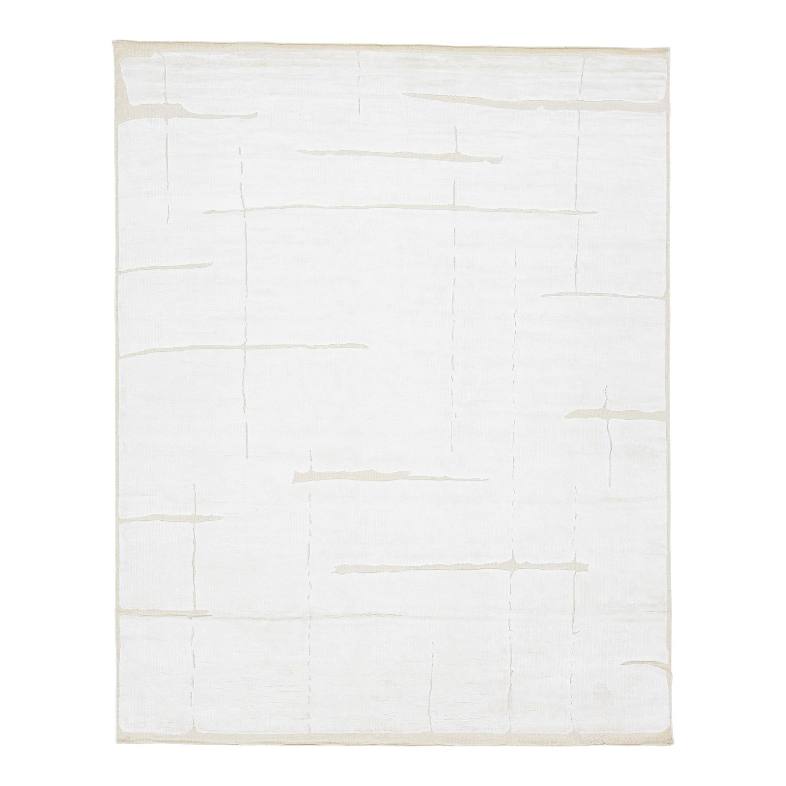 Modern Moroccan Style Wool Rug 8'1" x 10' Minimalist Design: Modern Moroccan Style Wool Rug 8'1" x 10' Minimalist Design This exquisite modern Moroccan-style wool rug features a contemporary design characterized by delicate hand-knotting and premium quality woo