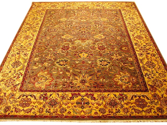 Handmade Olive Brown Jaipour Rug 8'2" x 10'4" Geometric Design: Handmade Olive Brown Jaipour Rug 8'2" x 10'4" Geometric Design Free continental US Shipping Enhance your living space with this exquisite handmade Jaipour rug, measuring 8' 2" x 10' 4". Featuring bold