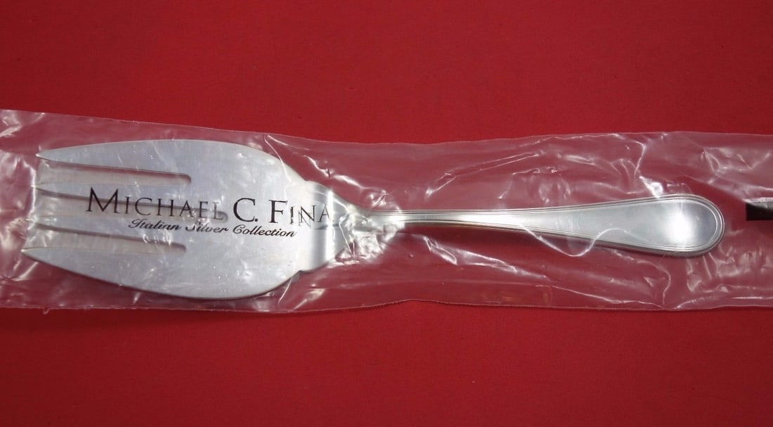 Schiavon Sterling Silver Fish Serving Fork 10 Inch New (1 of 1)