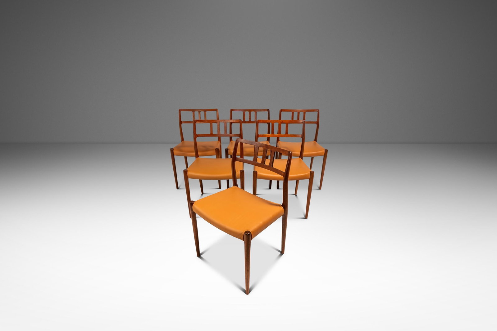 Set of Six Teak Model 79 Side Chairs Danish Modern by Niels Otto Moller (1 of 18)