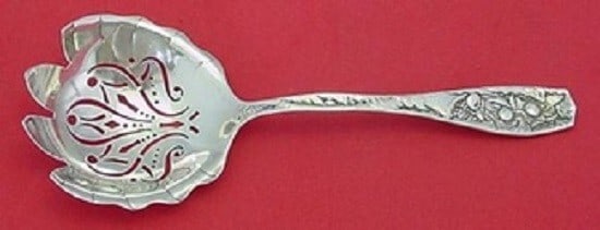 Towle Pomona Sterling Silver Pierced Vegetable Serving Fork 8 1/2" (1 of 2)