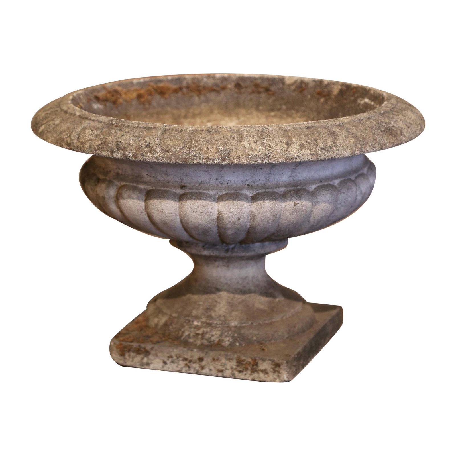 French Neoclassical Cast Stone Jardiniere on Pedestal 13.5in x 20.5in (1 of 7)