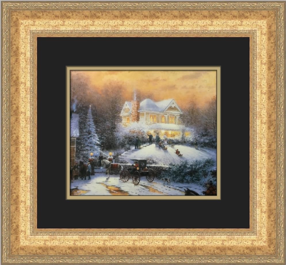 Thomas Kinkade Victorian Christmas II Framed Art Print 15 x 13 (1 of 2)
