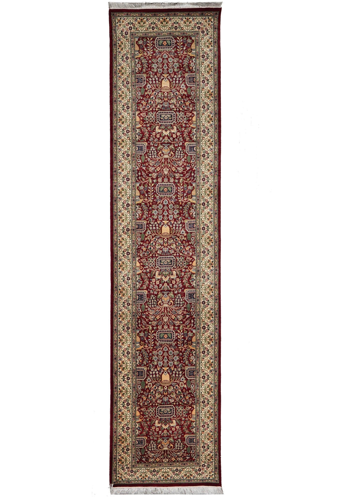 2.6 x 10.6 Handmade Pakistan Wool Runner Rug Persian Style: 2.6 x 10.6 Handmade Pakistan Wool Runner Rug Persian Style Free continental US Shipping A fine quality handmade long runner rug with a classic Persian layout, featuring a central medallion, intricate 