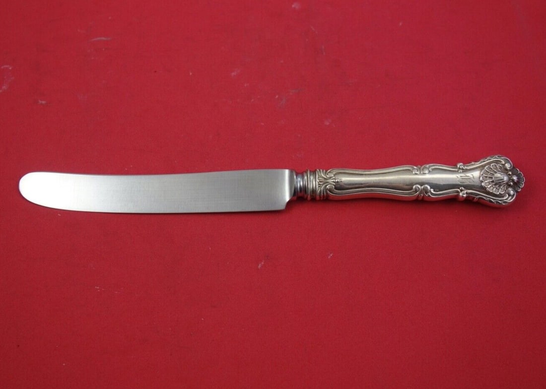 Durgin New Queens Sterling Silver Dinner Knife 9 5/8" Monogrammed (1 of 2)