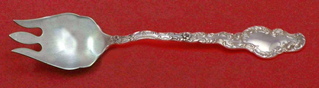 Durgin Watteau Sterling Silver Custom Spork 5 3/4 for Cake Ice Cream: Durgin Watteau Sterling Silver Custom Spork 5 3/4 for Cake Ice Cream This exquisite spork is a custom-made piece from the renowned Durgin brand, crafted in sterling silver and designed for serving bot