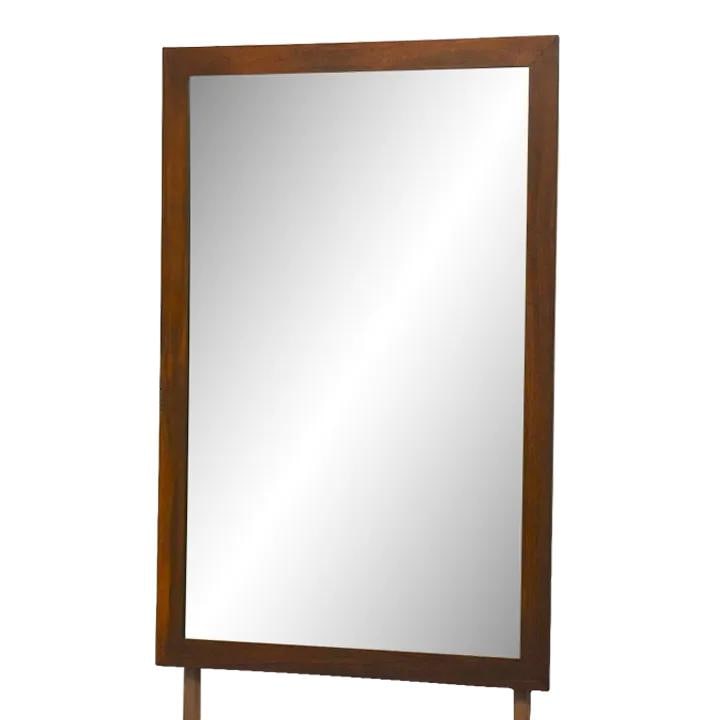Mid Century Modern Rosewood Framed Mirror 29.75 x 45.75 (1 of 4)
