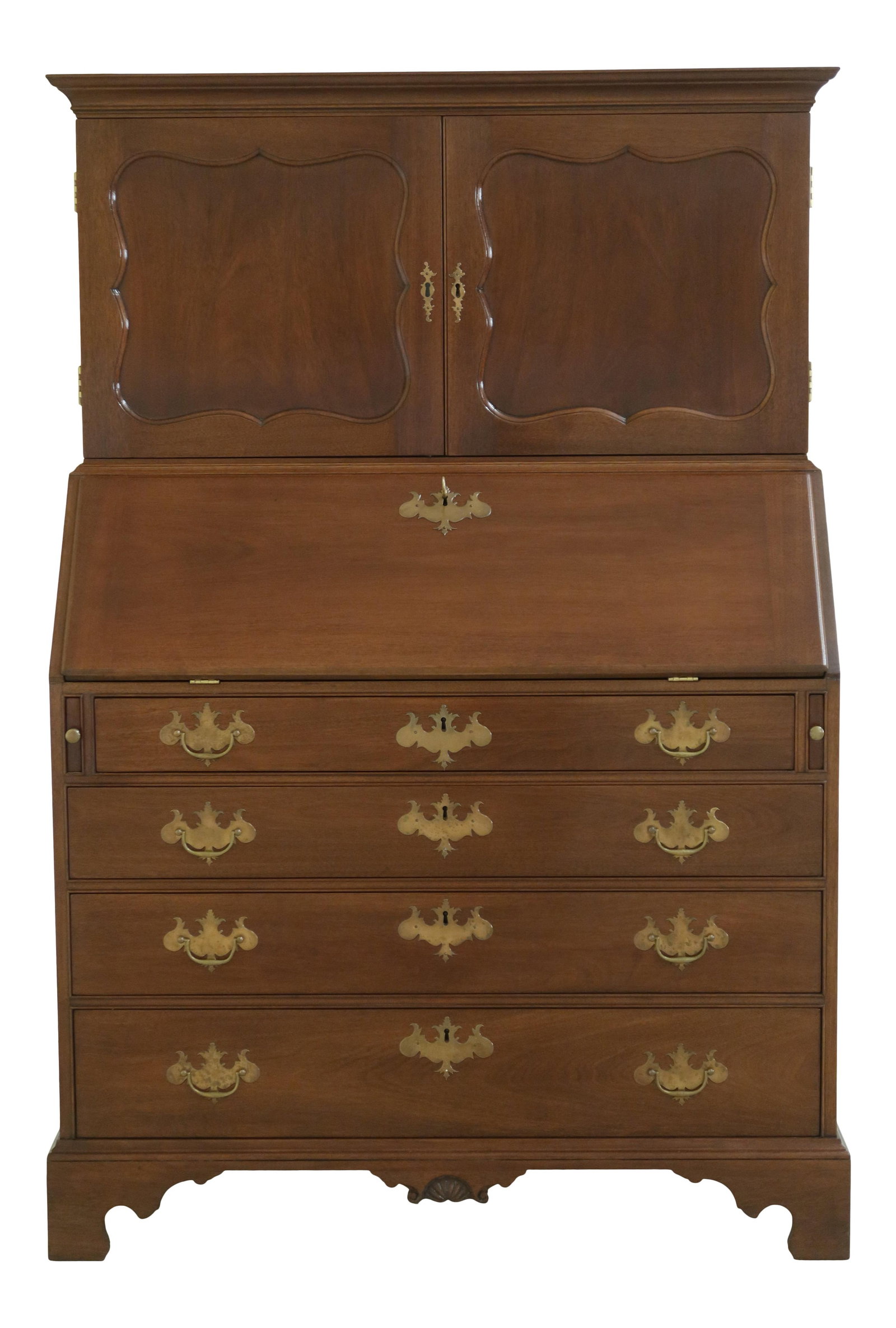 Kittinger CW-1 Colonial Williamsburg Mahogany Secretary Desk: Kittinger CW-1 Colonial Williamsburg Mahogany Secretary Desk This exquisite Kittinger CW-1 Colonial Williamsburg Secretary Desk is a remarkable reproduction of a rare mahogany piece crafted in Virgini